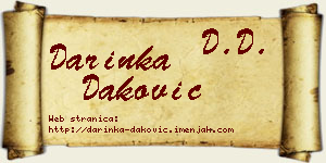 Darinka Daković vizit kartica